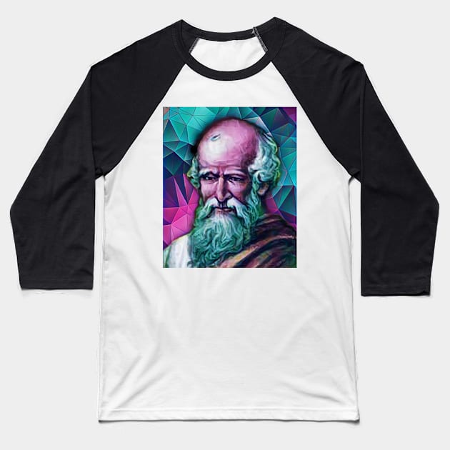 Archimedes Portrait | Archimedes Artwork 4 Baseball T-Shirt by JustLit